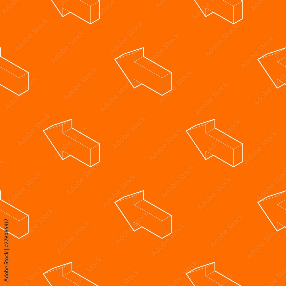 Poster left arrow pattern vector orange for any web design best