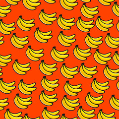 A seamless background with a banana object