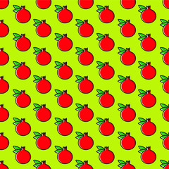 A seamless background with a pomegranate object