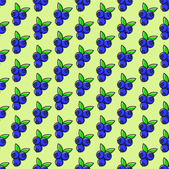 A seamless background with an object of blueberries