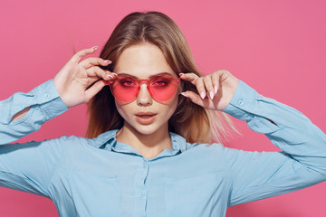 portrait of a girl in glasses