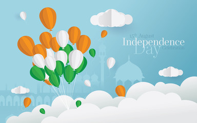 5th August Indian Independence Day Celebration Background Template Design Vector Illustration