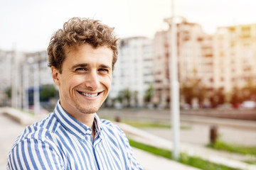 portrait of young handsome man