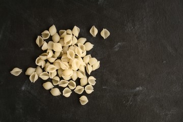 gluten free rice flour paste on black background with space for text