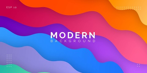  Colorful abstract geometric background, Liquid dynamic gradient waves, Fluid texture, Modern covers set, Eps10 vector,