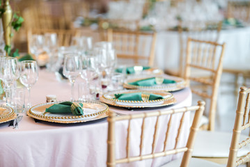 Luxury table set up for a special event. 