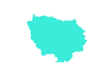 Region of the Ile of France map in France