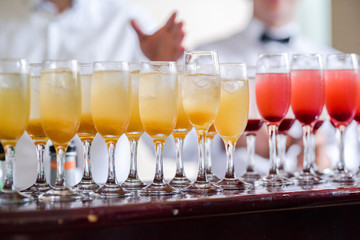 A catering service with variety of beverages