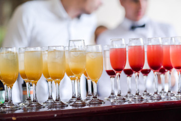 A catering service with variety of beverages