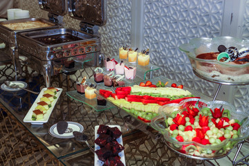 arabic food in a party hall buffet