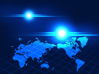 ビジネスイメージ　世界地図　グローバル　成長　テクノロジー　商取引