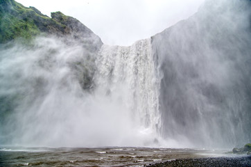 Iceland  Skógafoss waterfall