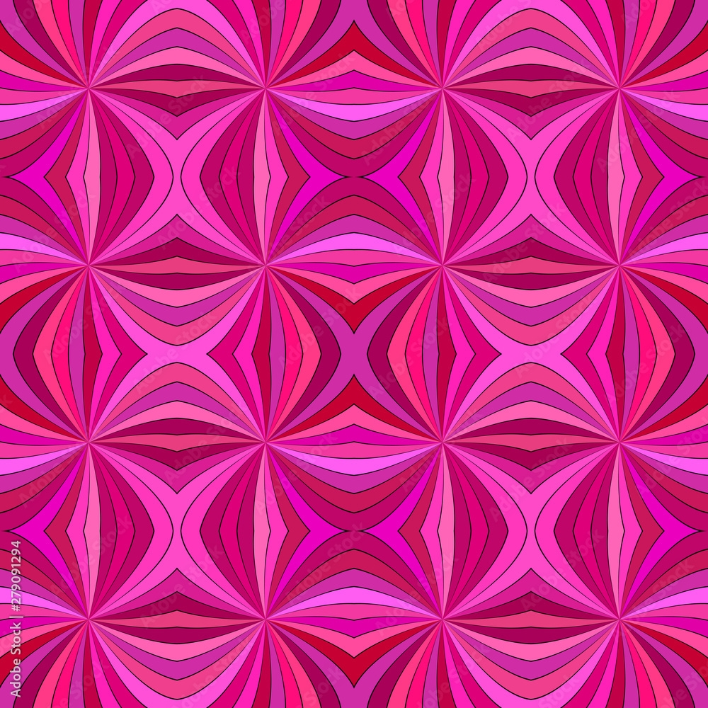 Poster pink seamless abstract hypnotic swirl burst stripe pattern background - vector design