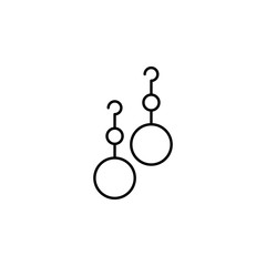 earrings icon. Simple thin line, outline illustration of Beauty icons for UI and UX, website or mobile application