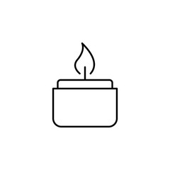 candle icon. Simple thin line, outline illustration of Beauty icons for UI and UX, website or mobile application