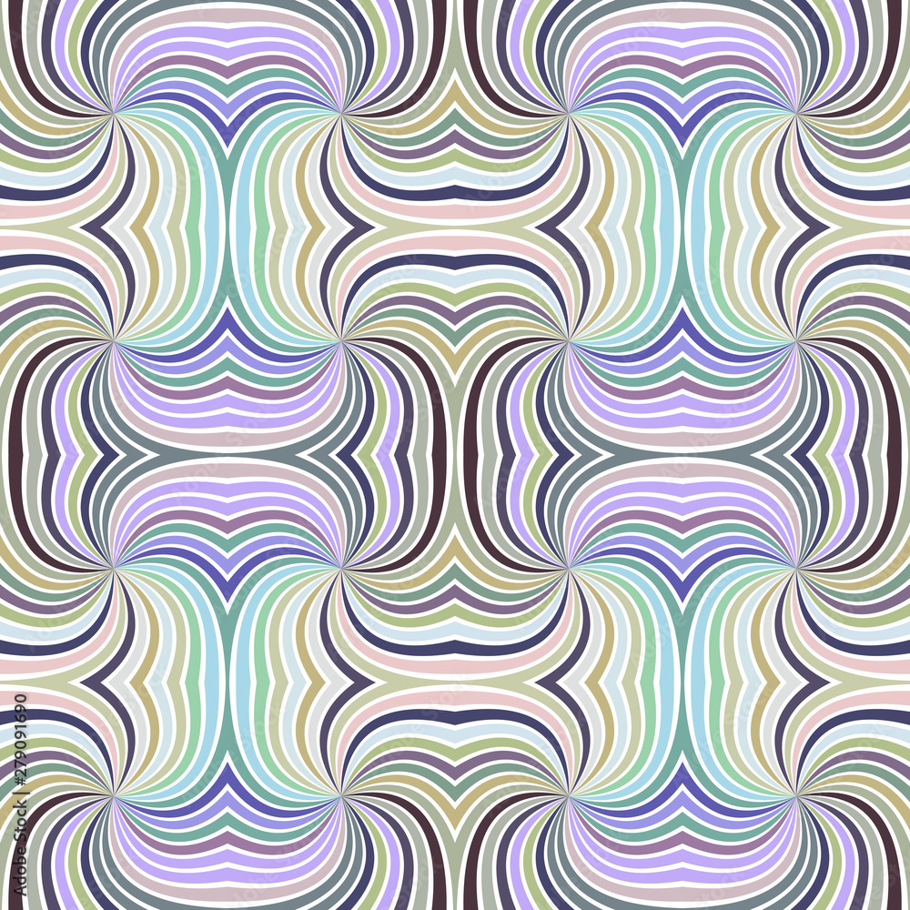 Aufkleber colorful abstract psychedelic seamless striped swirl pattern background design - vector illustration
