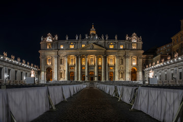 Fototapeta na wymiar Vatican city at night, Rome, Italy
