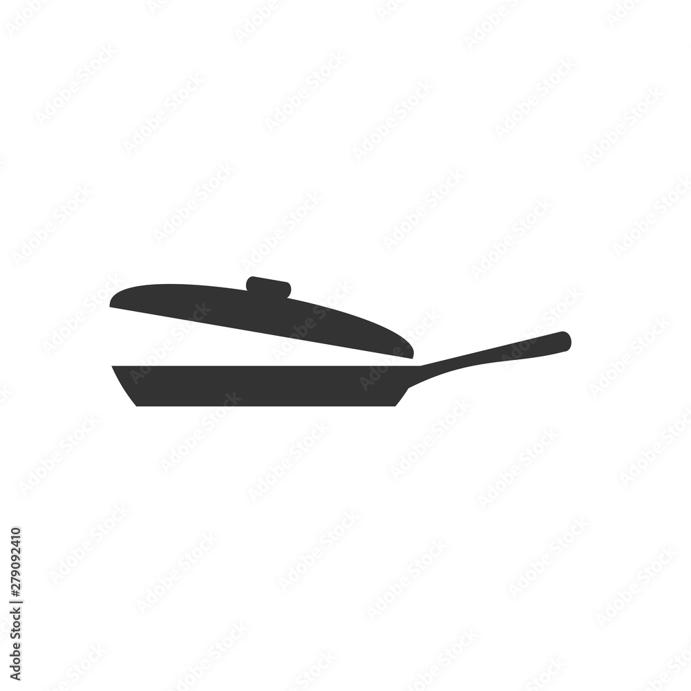 Aufkleber cooking pan icon template color editable. kitchen tools symbol vector sign isolated on white backgro