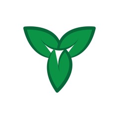 Green leaf logo ecology