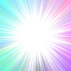 Colorful psychedelic abstract blast concept background - vector ray burst design