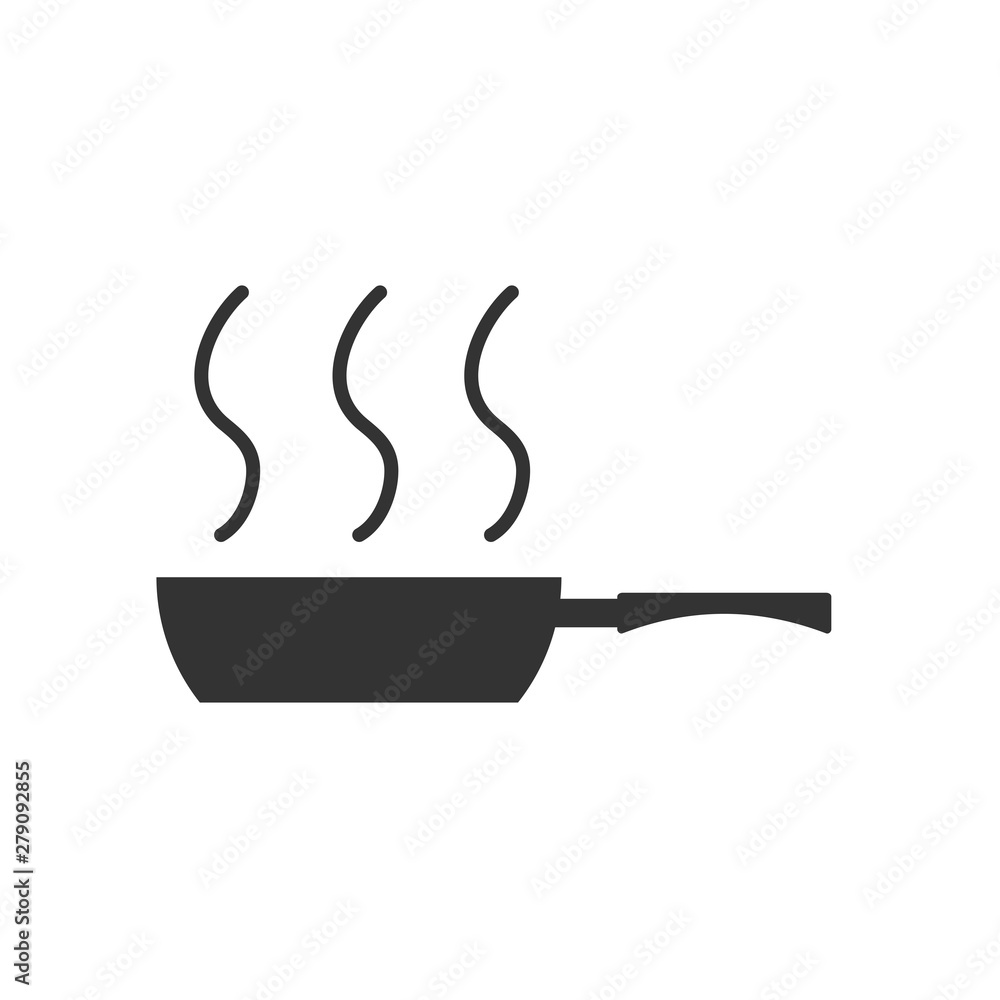 Poster cooking pan icon template color editable. kitchen tools symbol vector sign isolated on white backgro