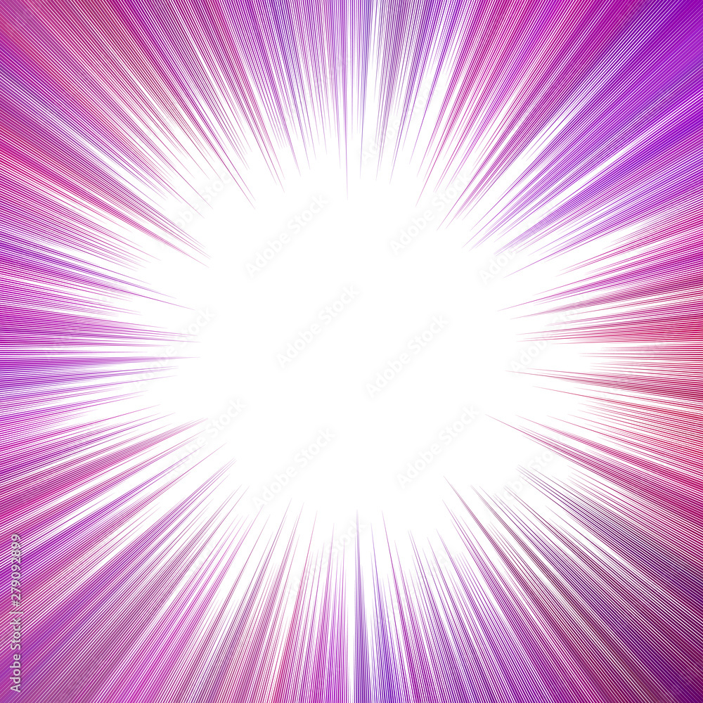 Aufkleber purple abstract psychedelic ray burst background design - vector explosive graphic with blank space 