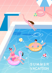 Exciting summer travel illustration design