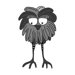 Cartoon owl isolated on white background