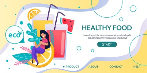 Landing Page Advertising Organic Healthy Food Shop