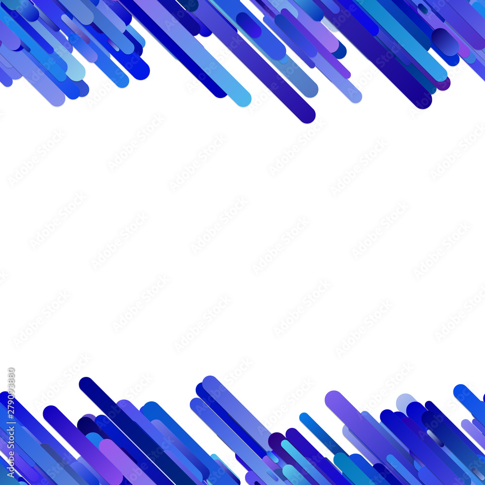 Poster blue seamless diagonal gradient rounded stripe pattern background - trendy vector design