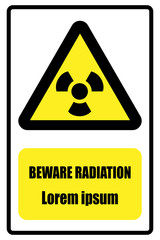 Obraz premium Warning and hazard symbols on yellow triangles vector collection.Safety in workplace. Yellow triangle.High quality Standard Warning sign collection.