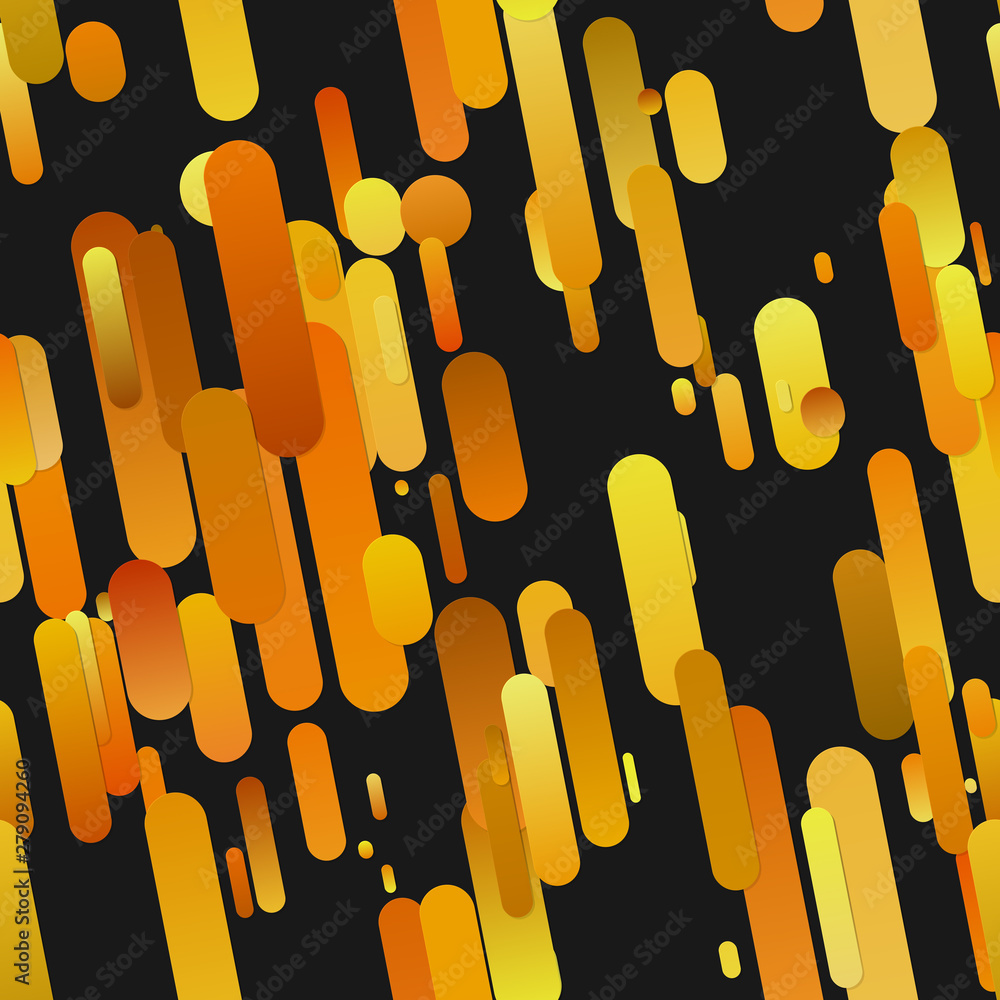 Poster orange seamless abstract modern gradient rounded stripe background pattern - vector graphic design