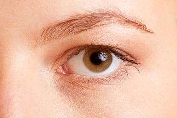 Close-up of the eye of a young woman