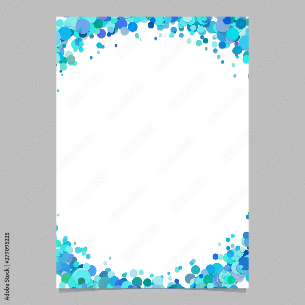 Poster blank abstract confetti ring page background template from scattered dots - vector document frame de