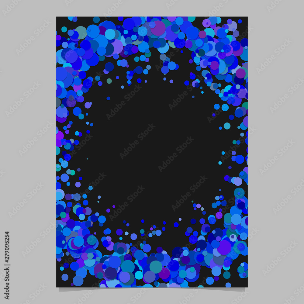 Poster abstract blank confetti circle page background template with sprinkled circles - vector document fra