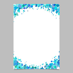 Blank abstract confetti ring page background template from scattered dots - vector document frame design