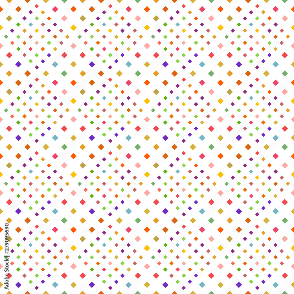 Poster Seamless multicolored square pattern background - abstract multicolor vector design