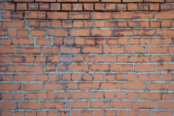 old red brick wall texture background, horizontal brick background,