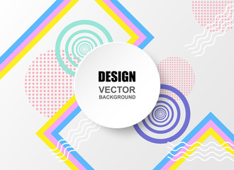 Abstract. Colorful geometric shapes  background ,light and shadow . for  layout, brochure,page, poster. Vector.