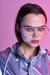 portrait of a girl in glasses