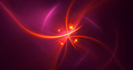 3D rendering abstract red fractal light background