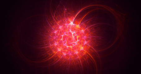 3D rendering abstract round light background