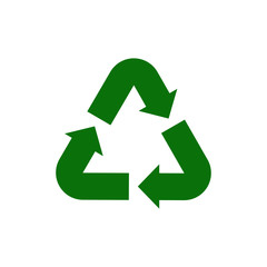 Recycle icon vector symbol illustration