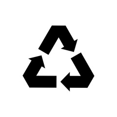 Recycle icon vector symbol illustration