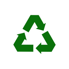 Recycle icon vector symbol illustration