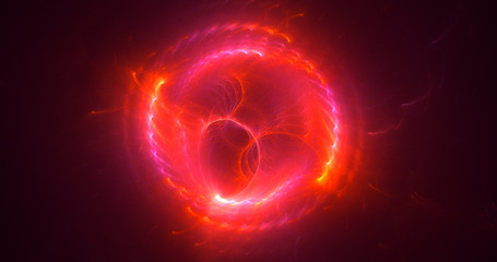 3D rendering abstract round light background