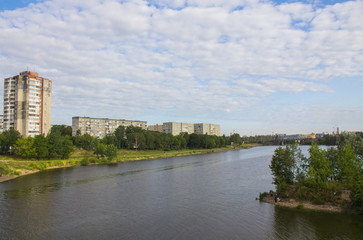 Sheksna's large coast with landscaping and housing, Cherepovets
