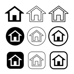 simple house and home icon symbol sign