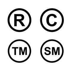 Register Trademark icon vector symbol illustration