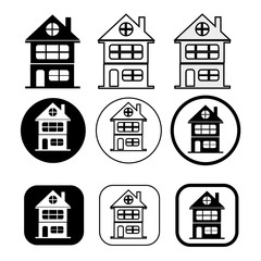 Fototapeta premium simple house and home icon symbol sign